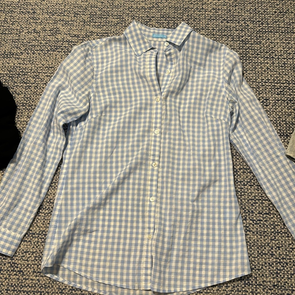 J McLaughlin checkered button-down size XS